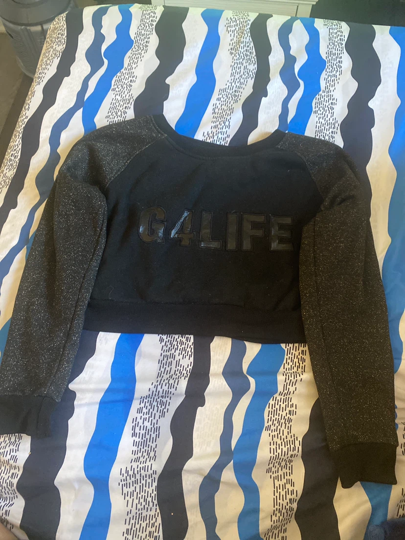 G4LIFE Black Cropped Sweatshirt