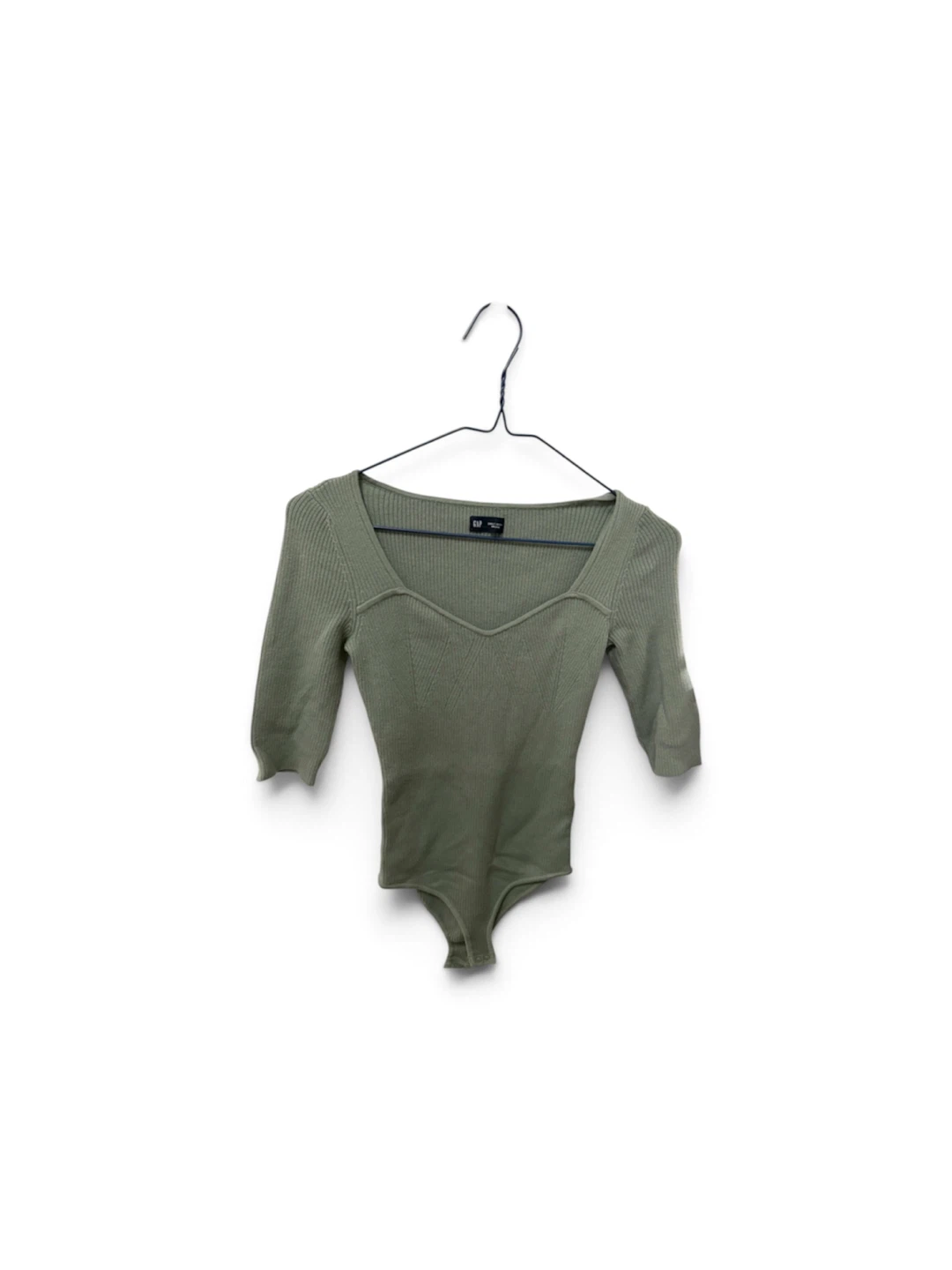 Size Small petite, GAP Ribbed Bodysuit - Sage Green