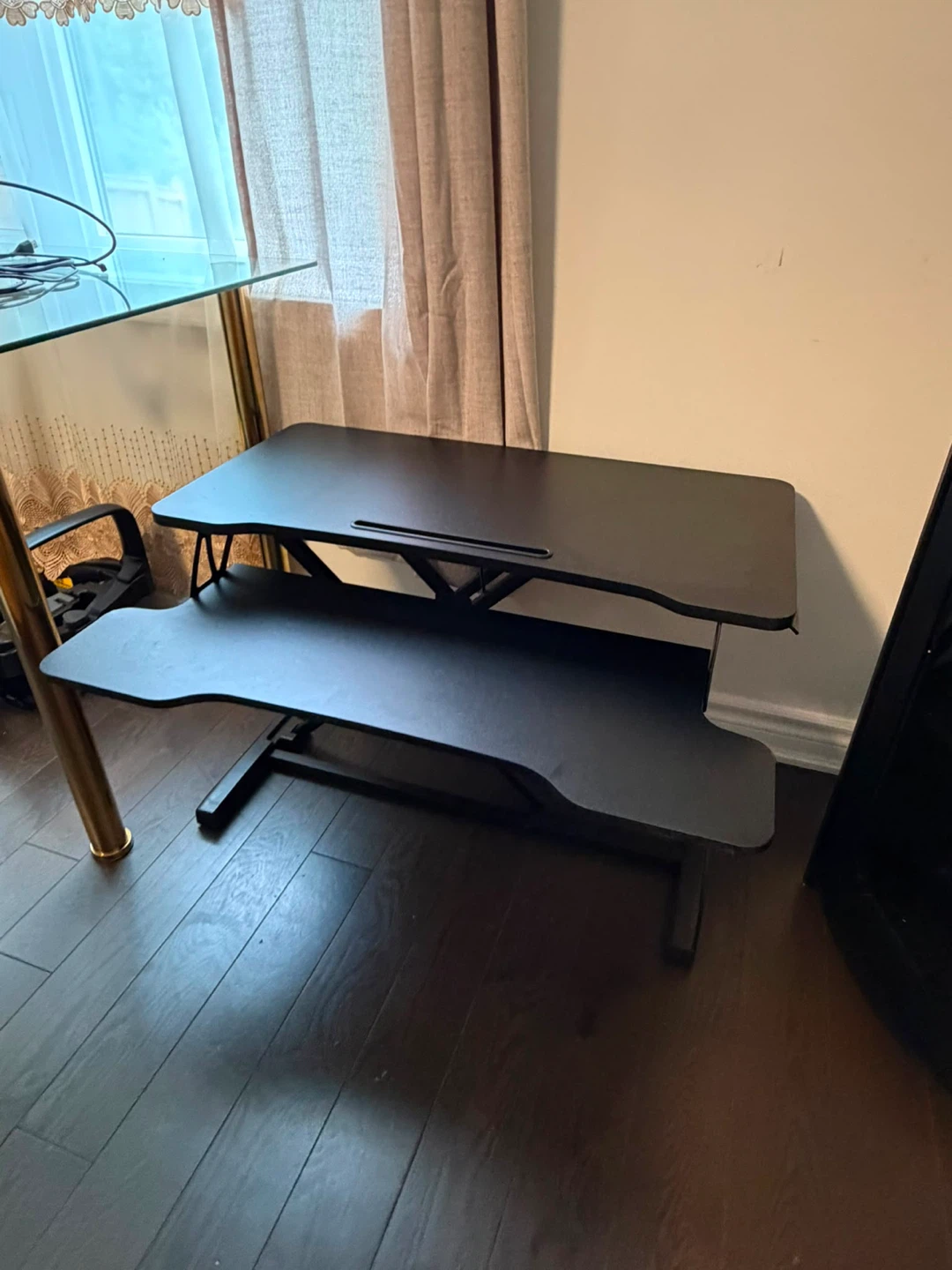 Black Adjustable Standing Desk Converter