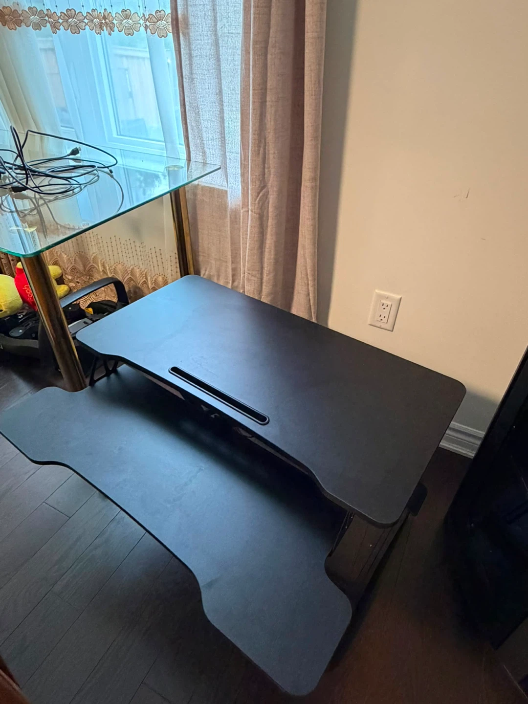 Black Adjustable Standing Desk Converter - photo 2