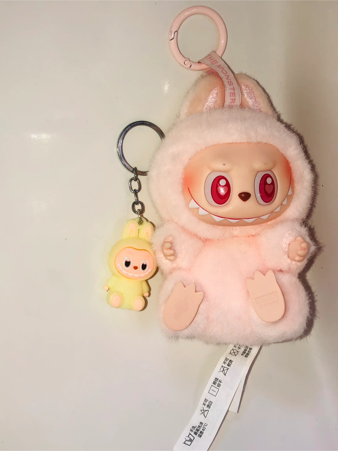2 POP MART Labubu Plush Keychain Toy