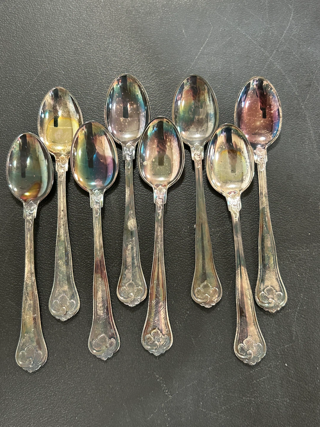Set of 8 vintage COHR silver spoons