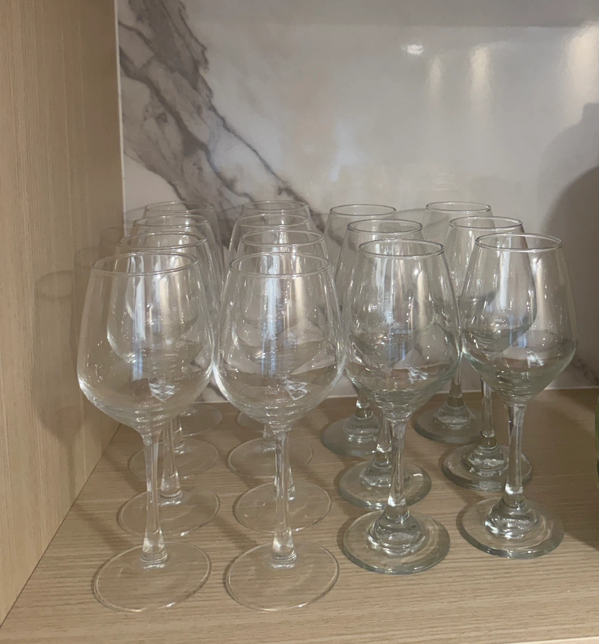 2 Sets of Wine Glasses – 14 Glasses Total