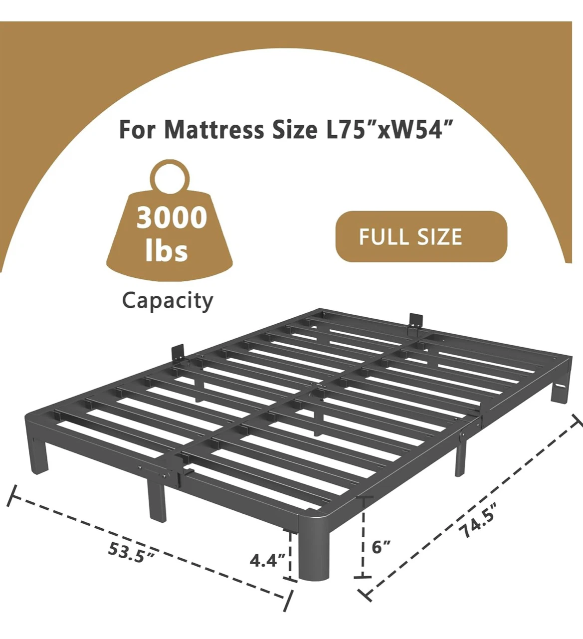 Full Size Metal Bed Frame - photo 2