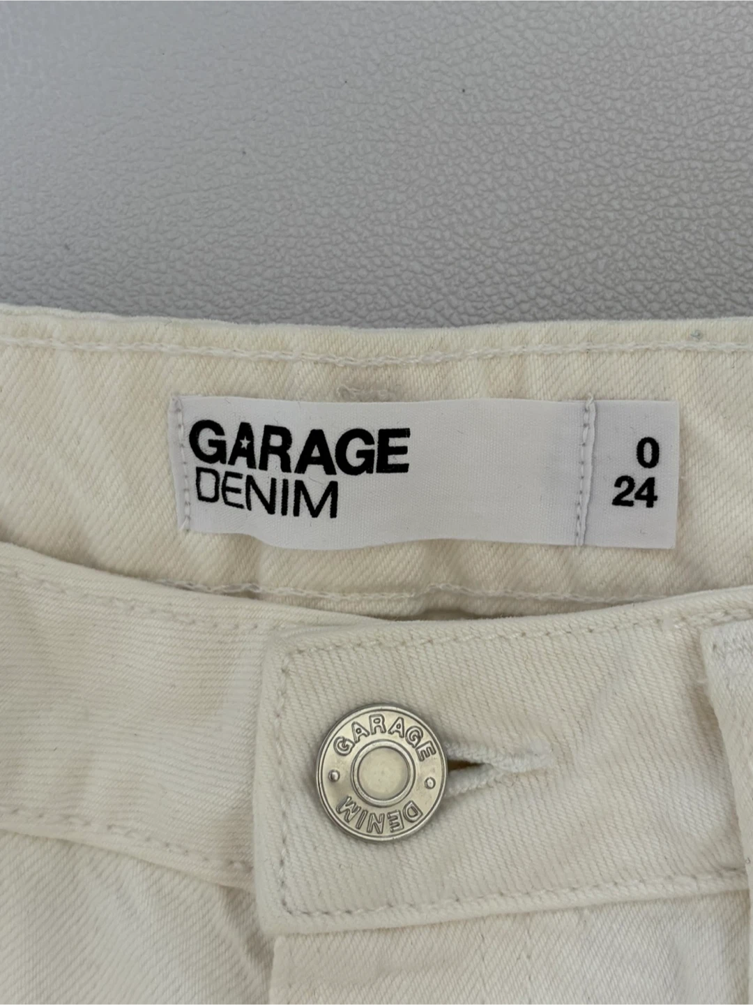Ivory White Denim Cargo Pants - photo 2