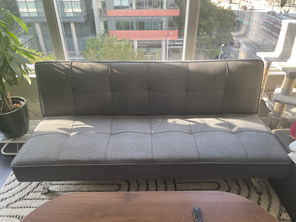 Grey Futon Sofa Bed Twin Size