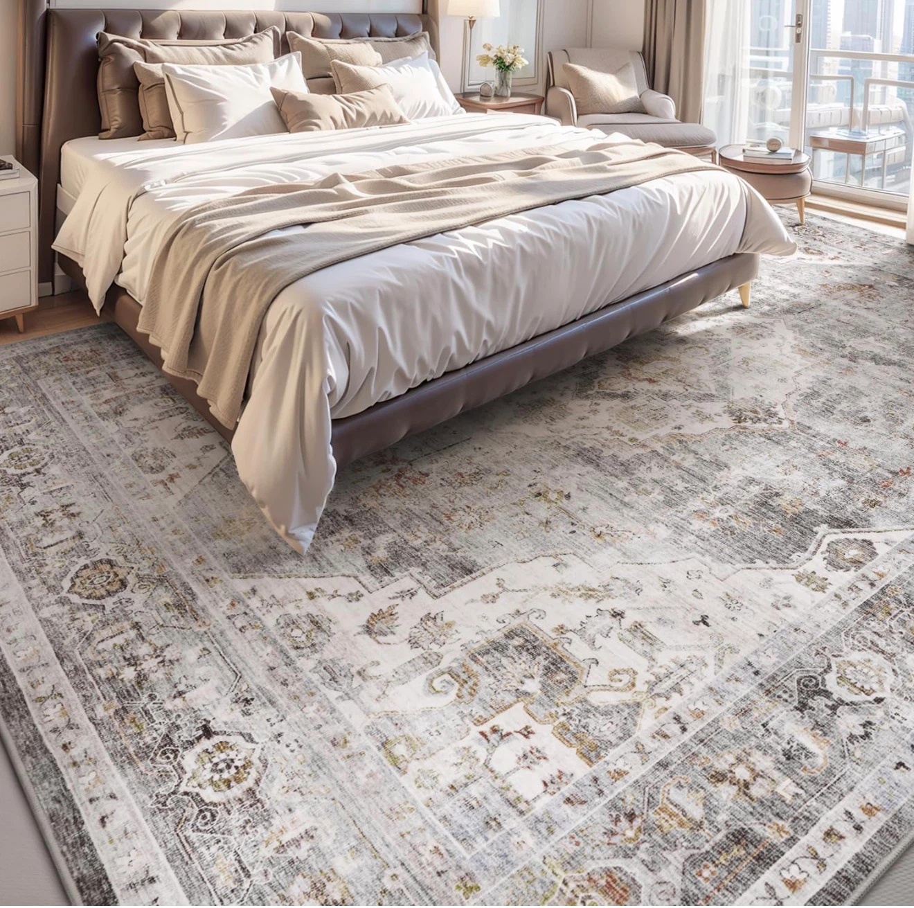 Distressed Oriental Area Rug - photo 2