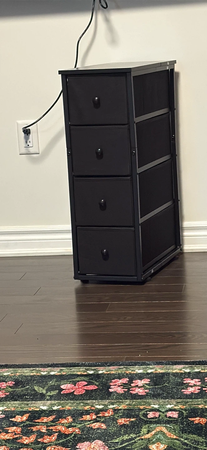 Black 4-Drawer Storage Unit