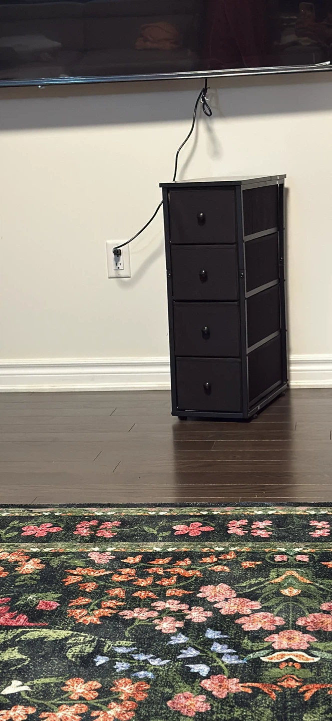 Black 4-Drawer Storage Unit - photo 2