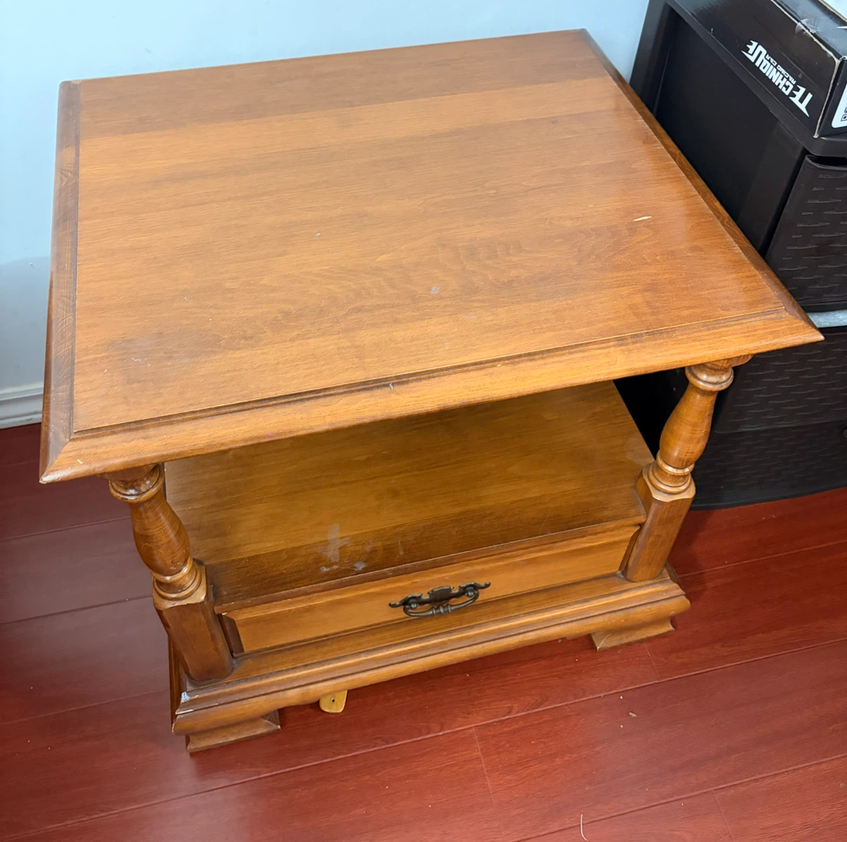 Wooden End Table with Drawer