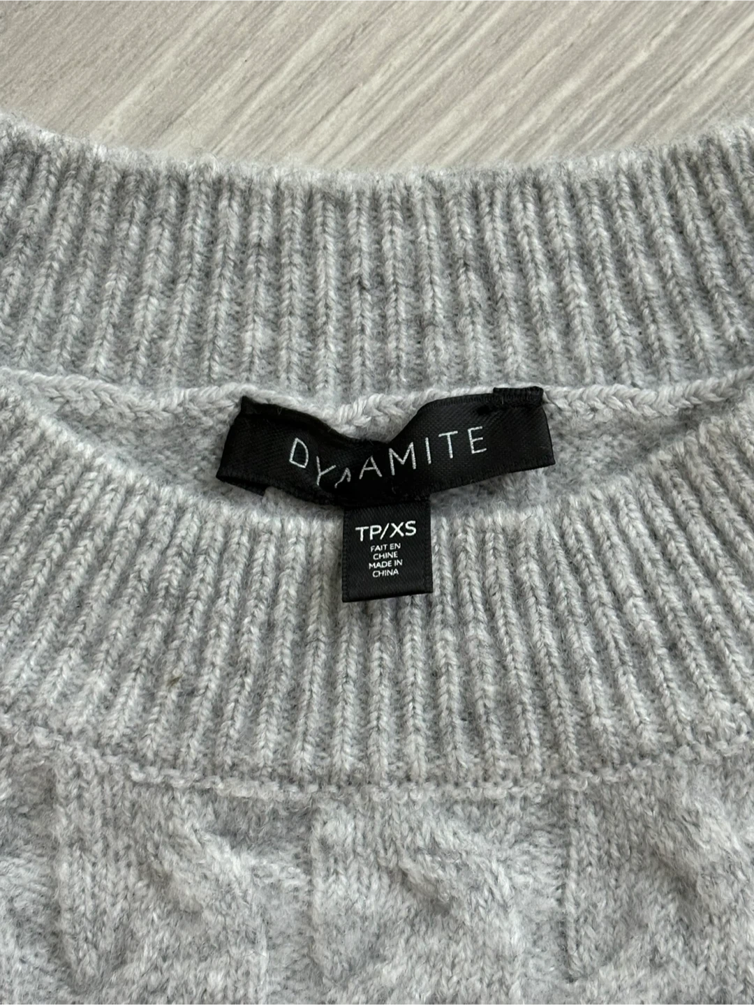 DYNAMITE Grey Crop Knit - photo 2