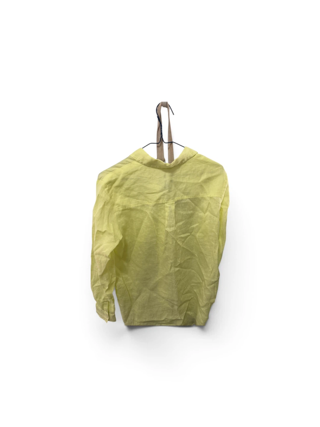 Gap 100% Linen Blend Shirt - Neon Yellow - photo 2