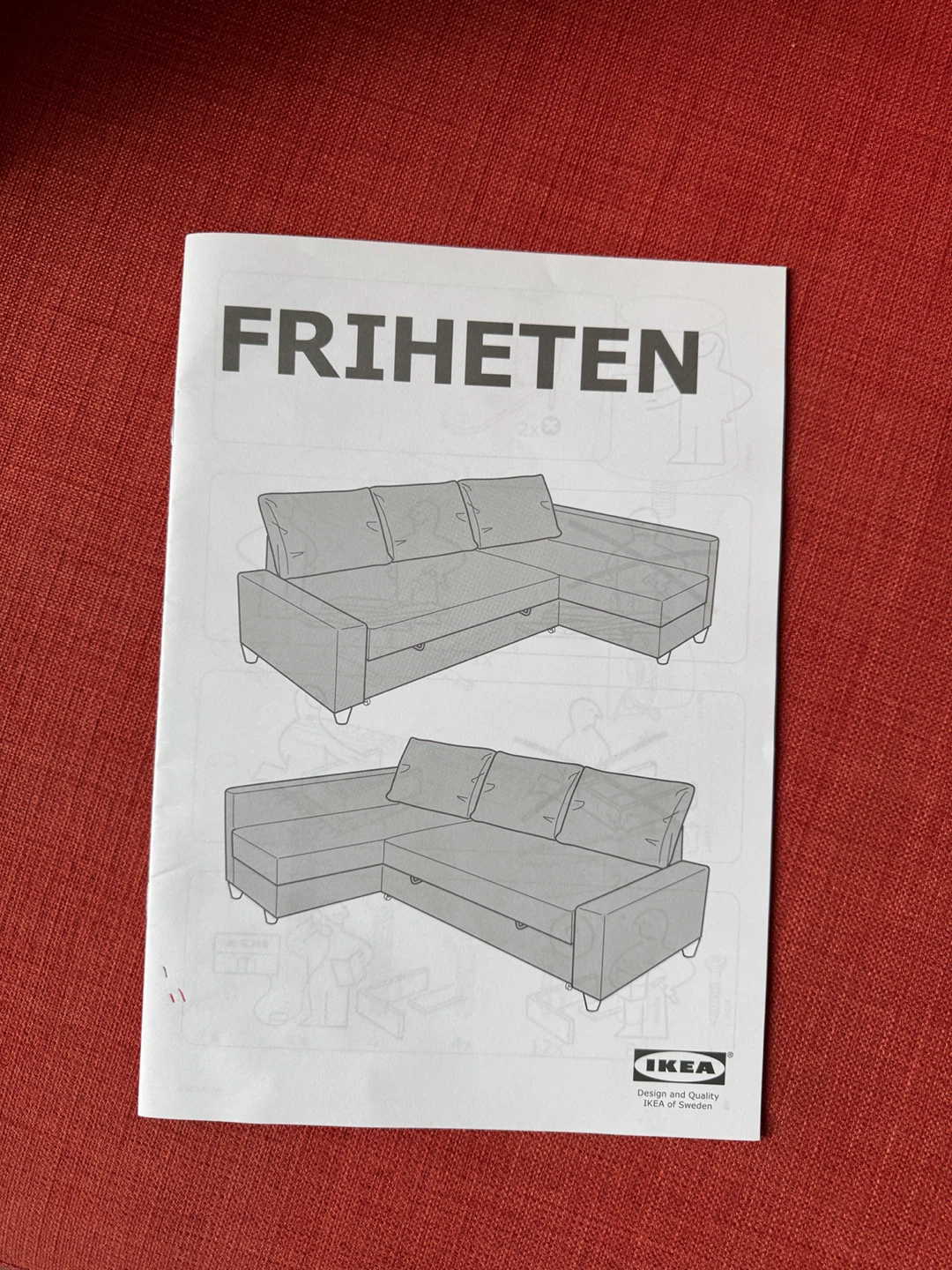IKEA FRIHETEN Sectional Sofa Bed (Orange) - photo 2