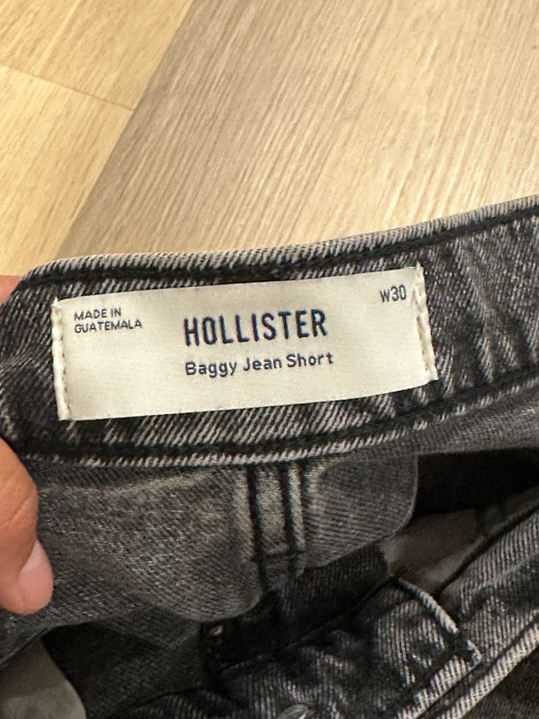Hollister Baggy Jean Shorts - Grey Wash W30 - photo 2