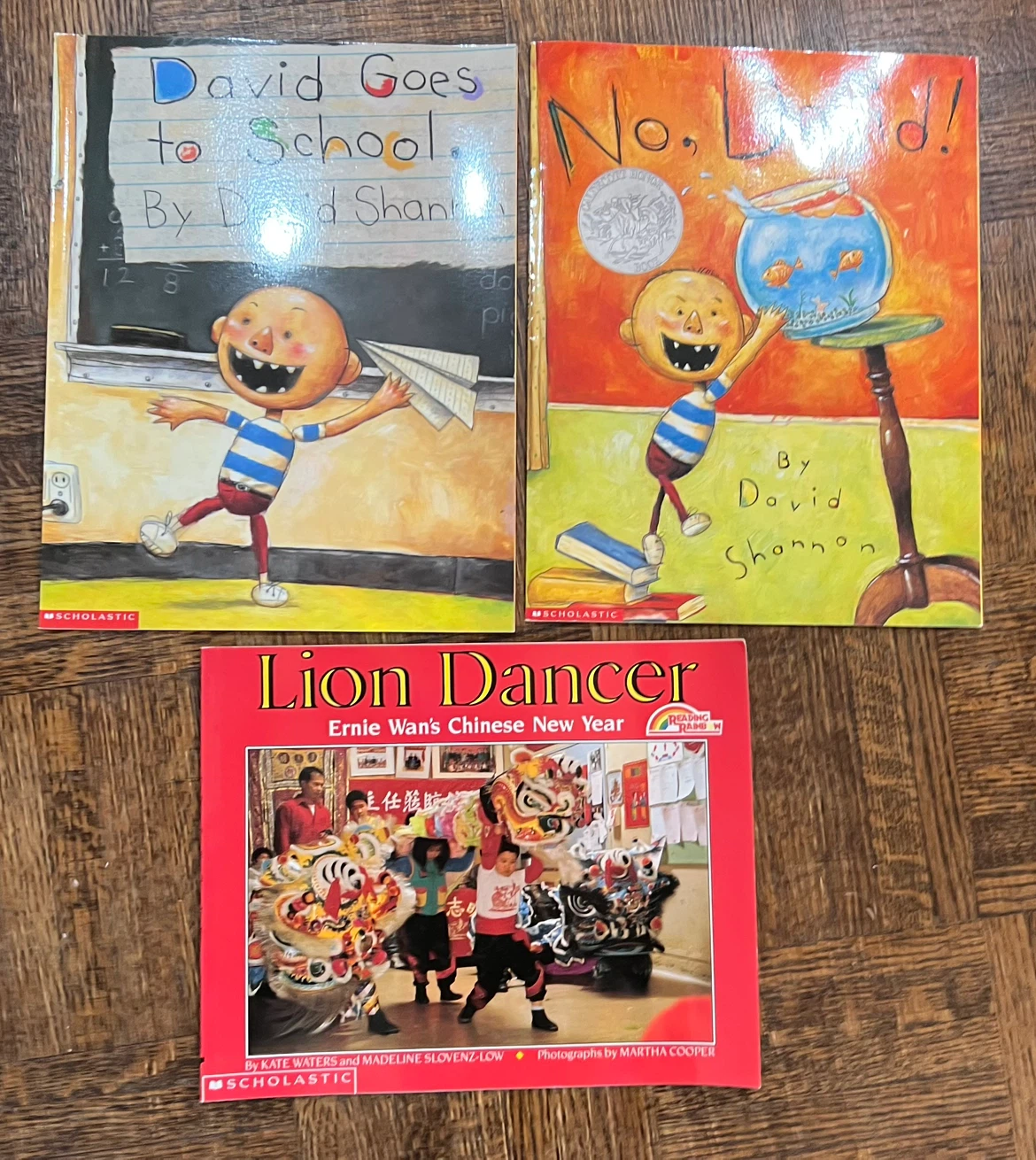 David Goes to School, No, David!, and Lion Dancer Books