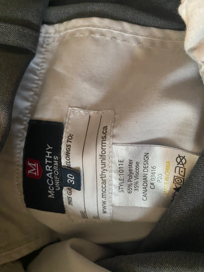 McCarthy Uniforms Grey Dress Pants size 30 boys(20 each) - photo 2