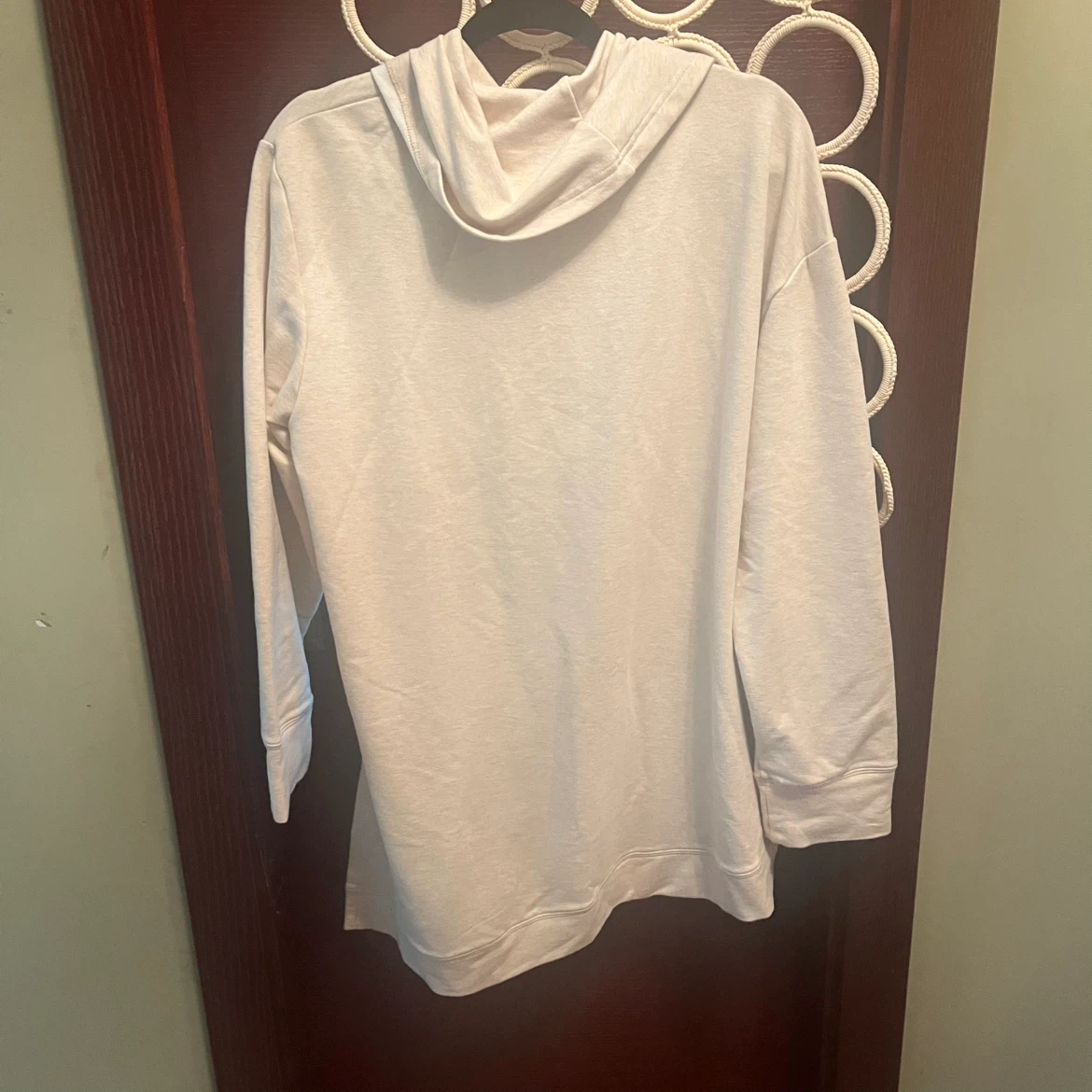 H by Halston Beige Cowl Neck Sweatshirt