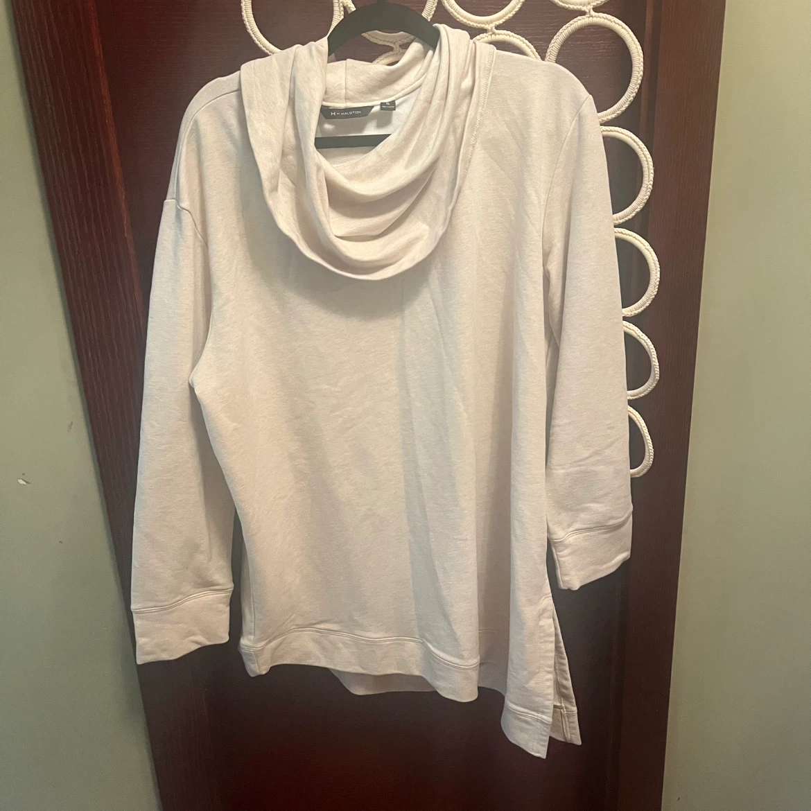 H by Halston Beige Cowl Neck Sweatshirt - photo 3