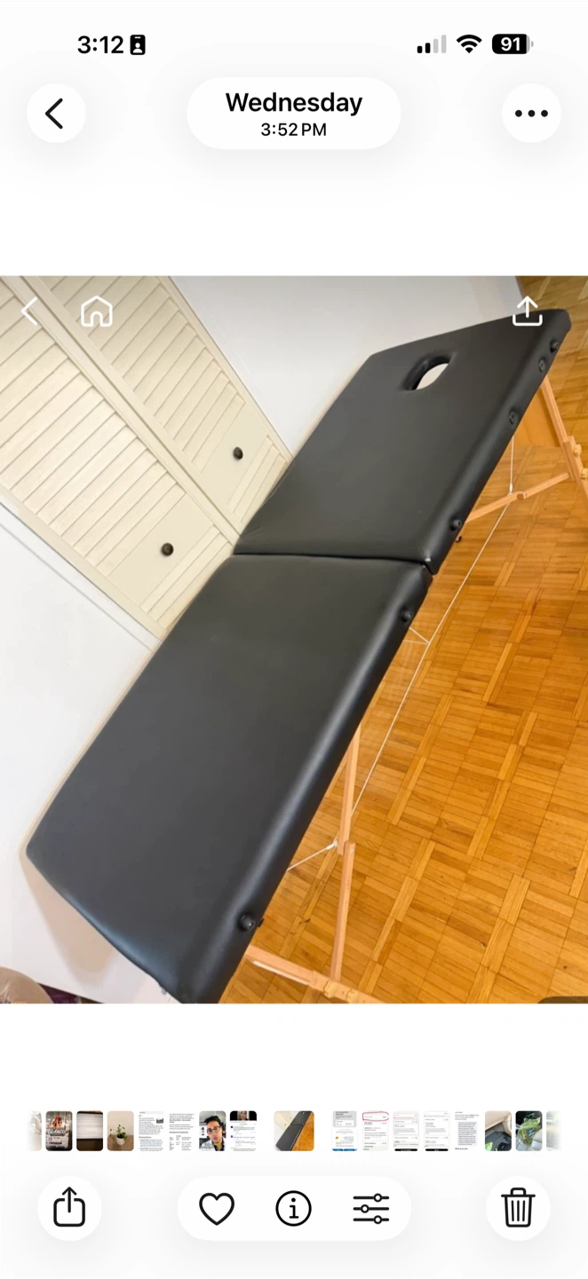 Black Massage Table with Face Cradle