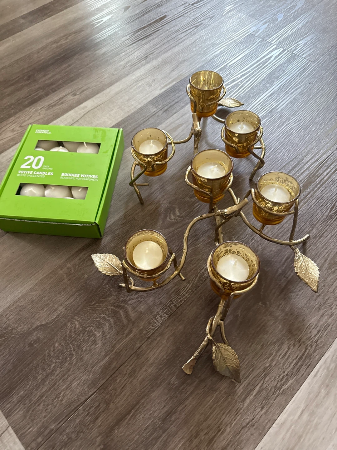 Gold Votive Candle Holder