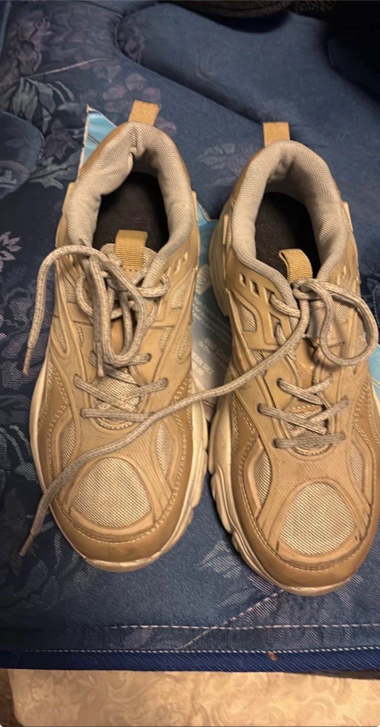 Tan chunky sneakers