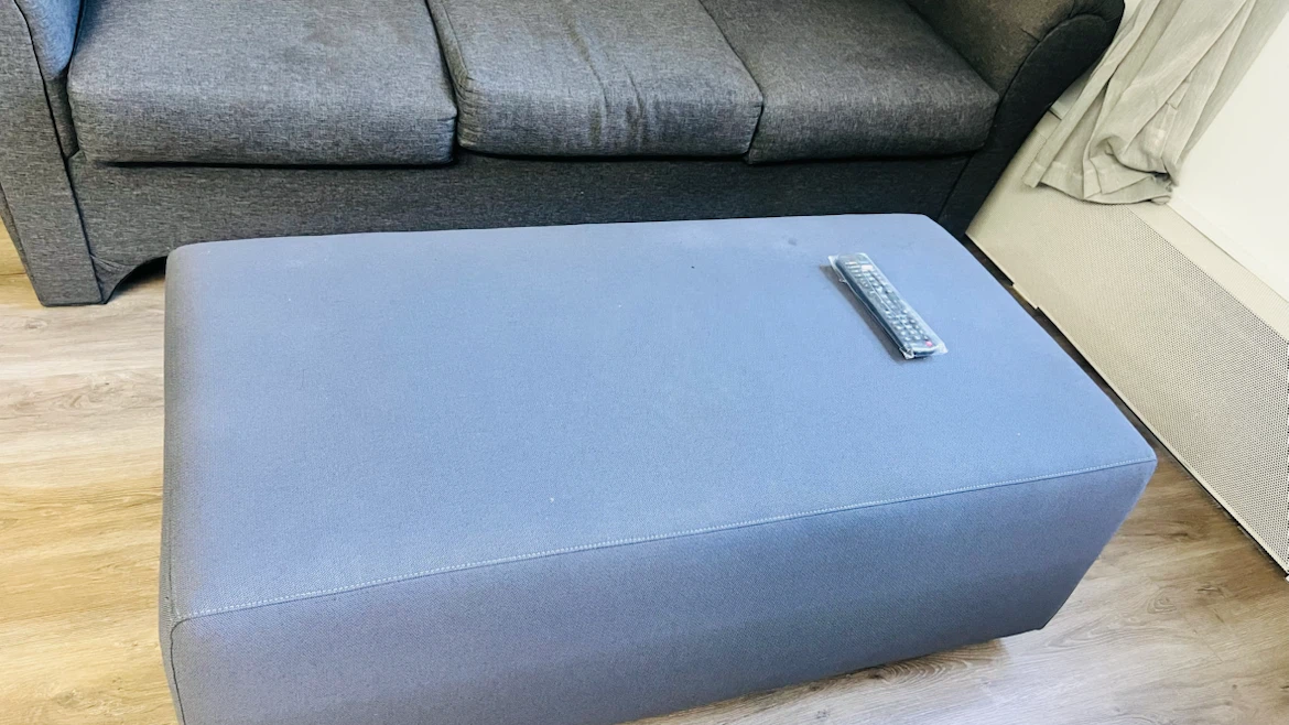 Dark Grey 3-Seater Sofa and Ottoman Set - photo 2