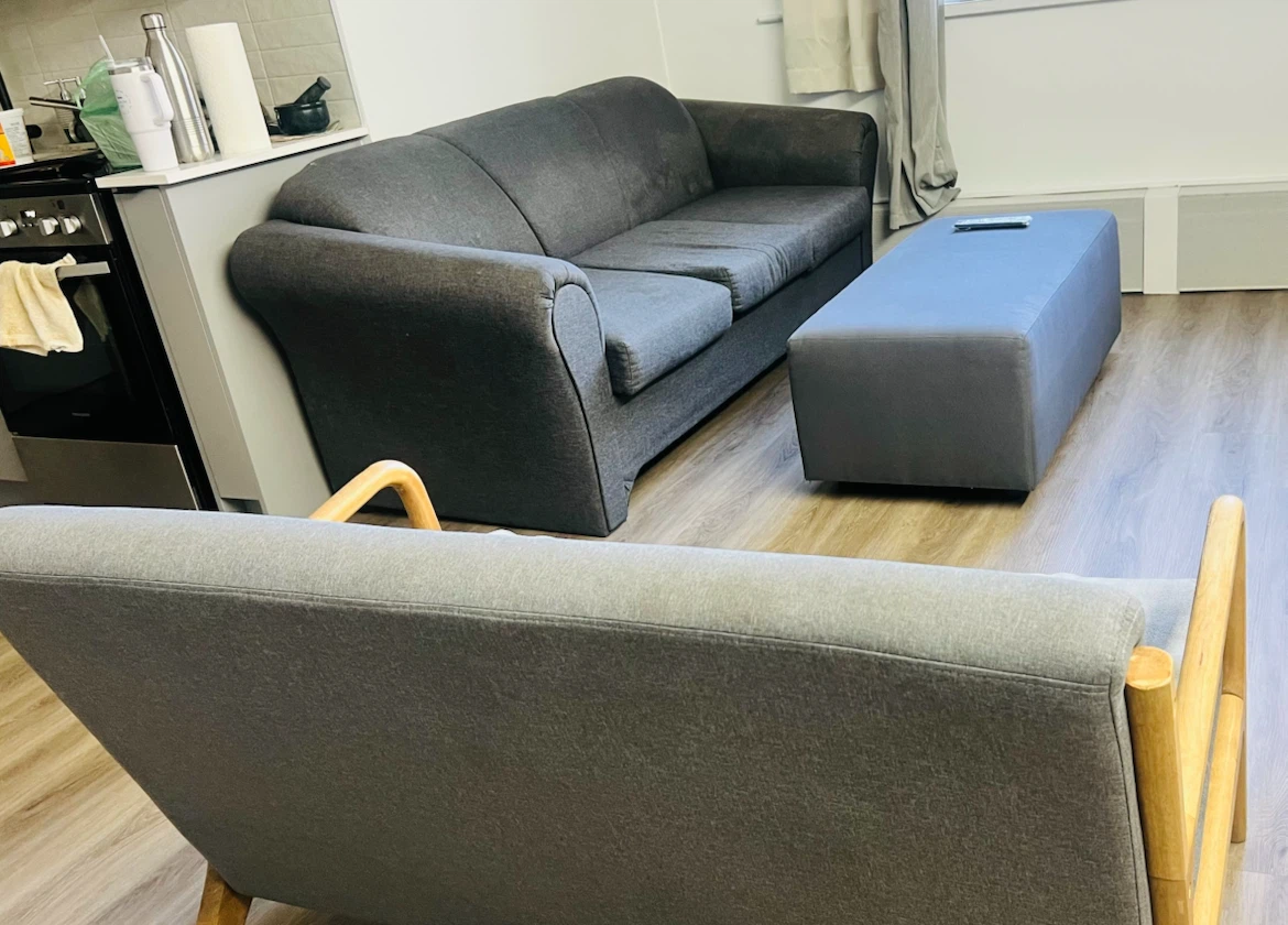 Dark Grey 3-Seater Sofa and Ottoman Set - photo 4