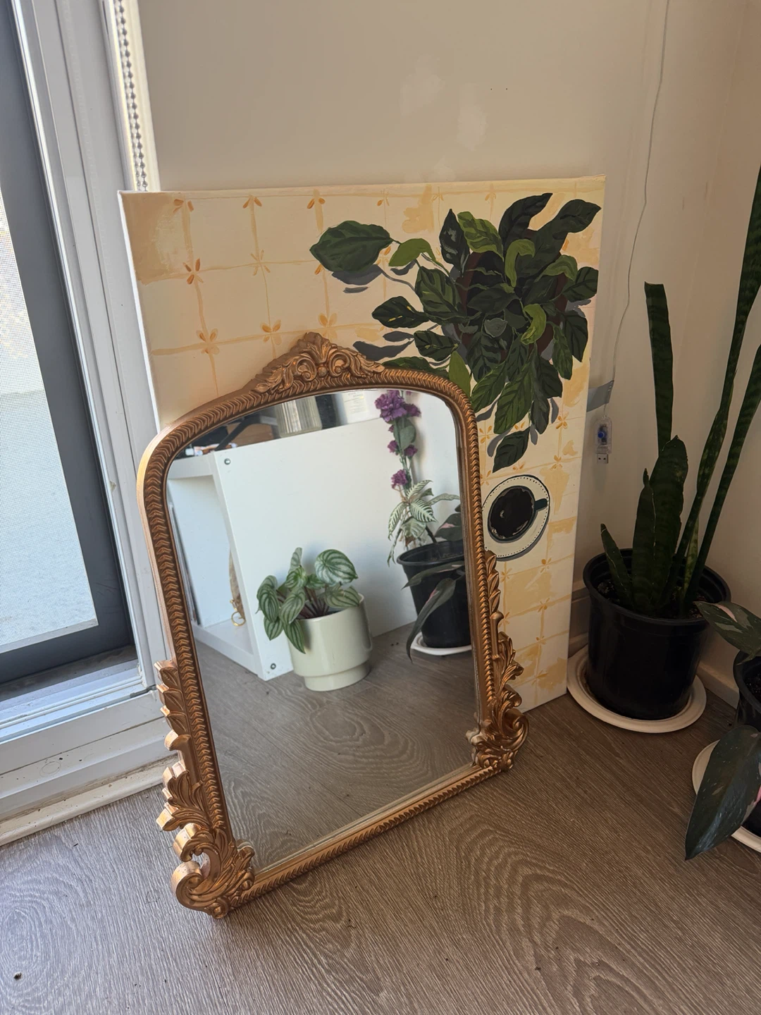 Vintage Ornate Gold Wall Mirror
