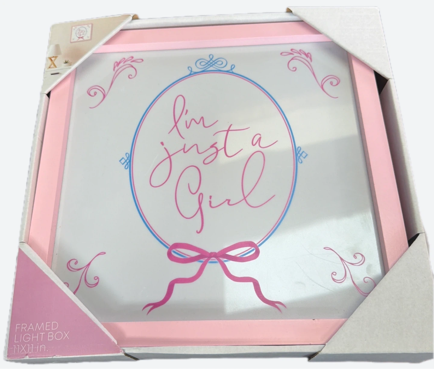 Framed Light Box - "I'm Just a Girl"