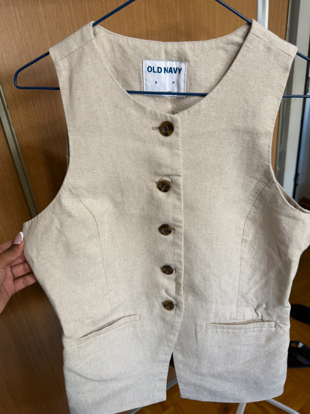 Old Navy Womens Linen Blend Vest - Size S