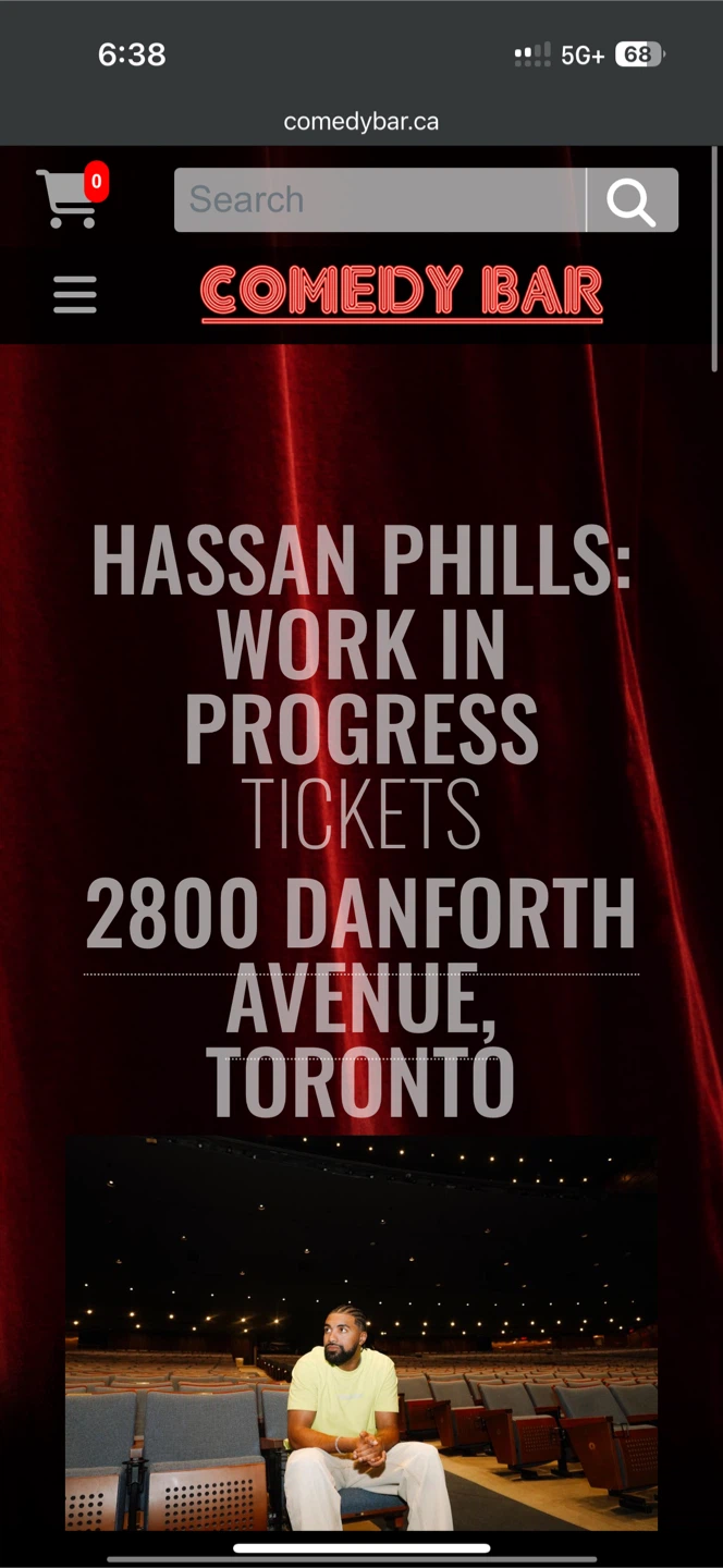 Hassan Phills: Work In Progress Tickets - Comedy Bar Toronto