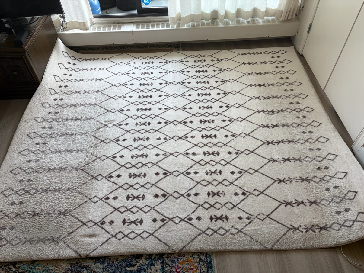 Large Cream Patterned Rug