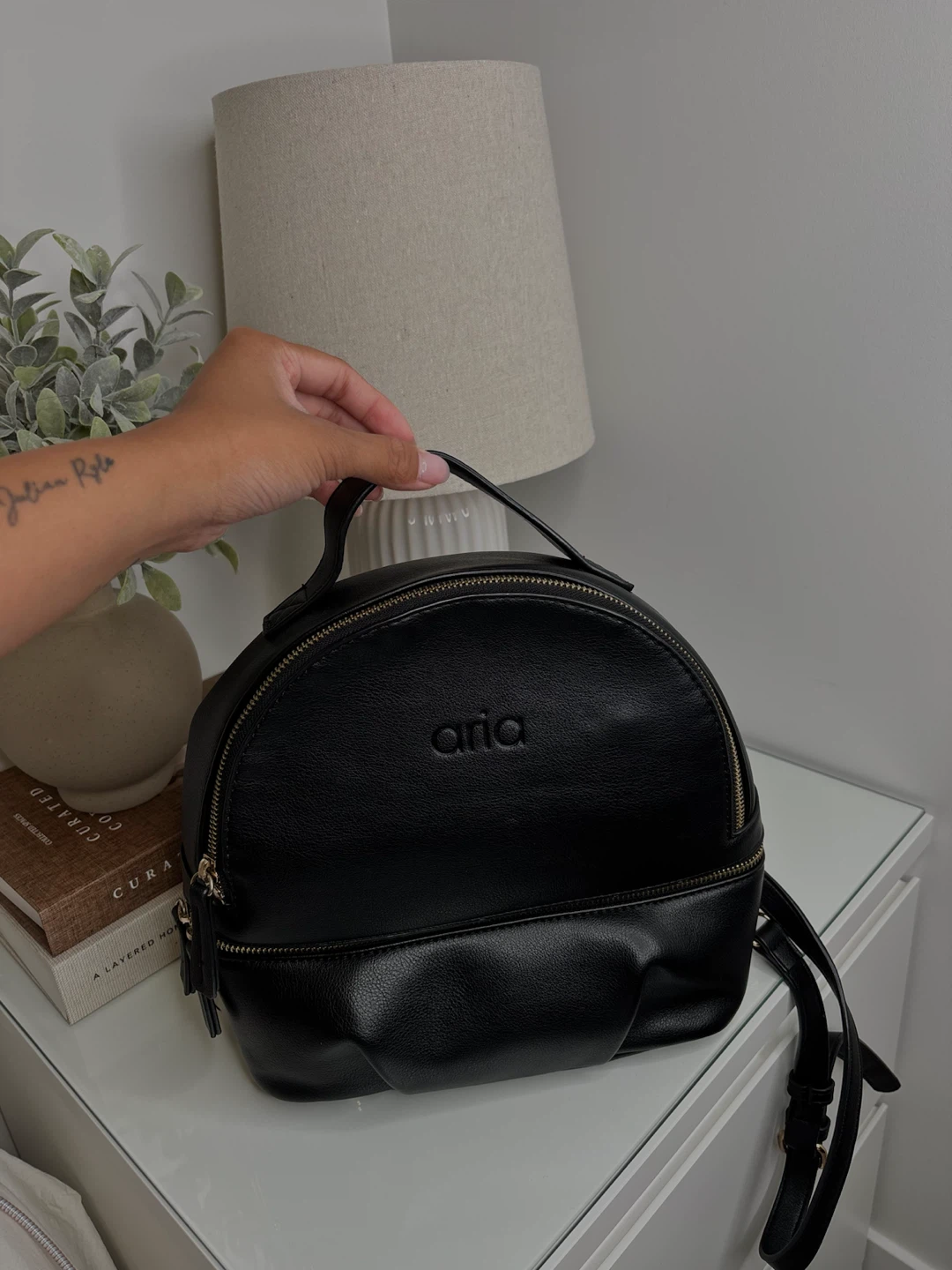 Aria Black Mini Diaper bag