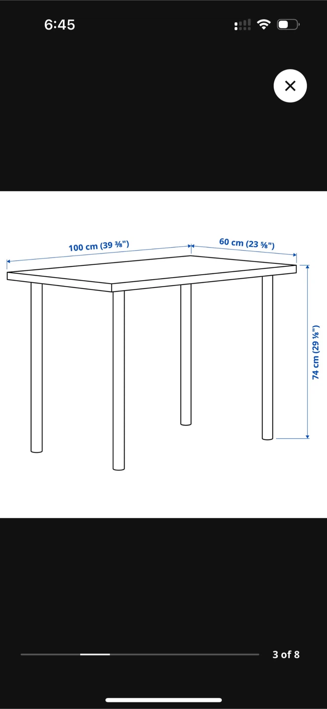 Linnmon White Desk - photo 2
