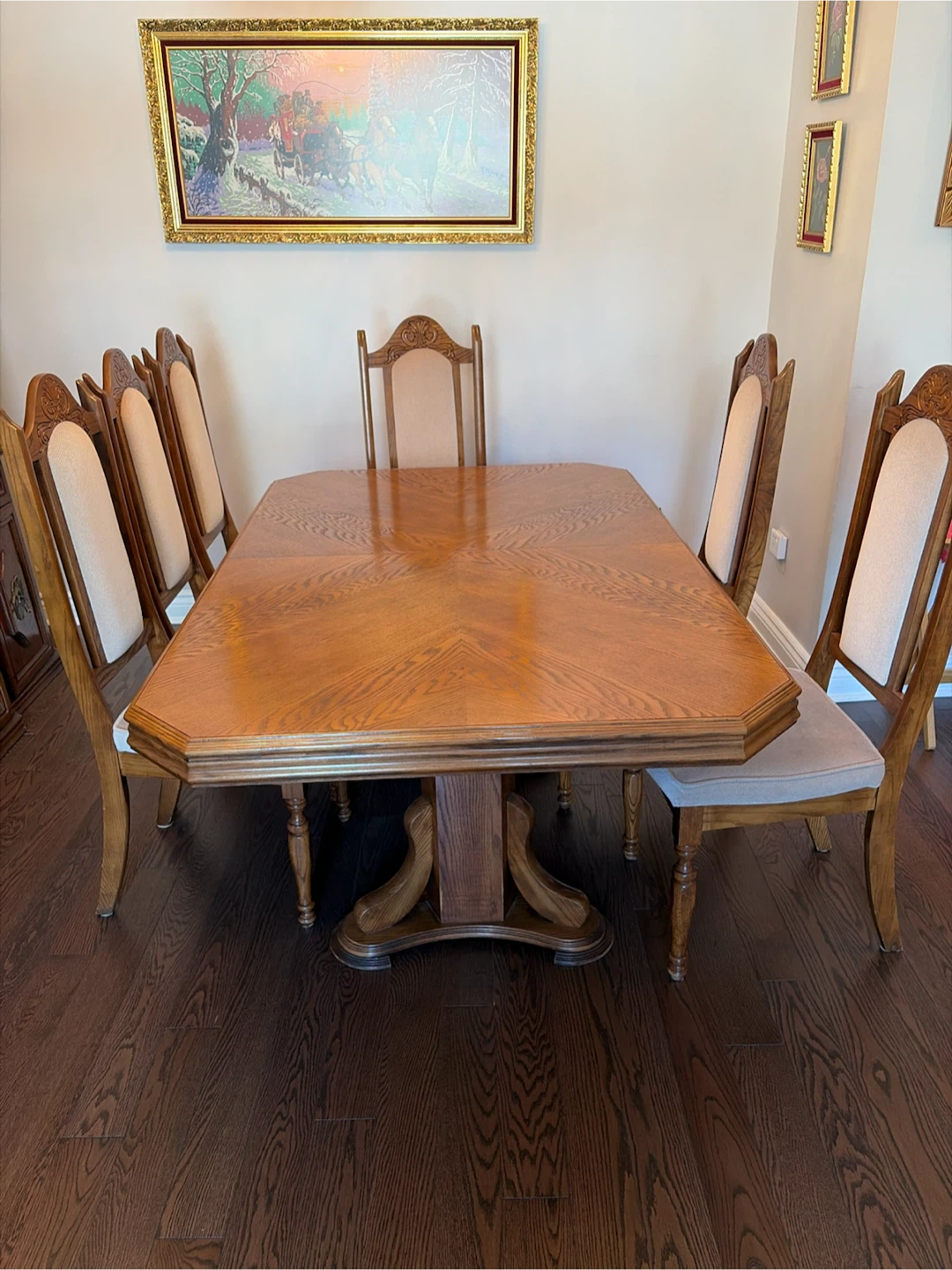 Oak Dining Table & 6 Chairs
