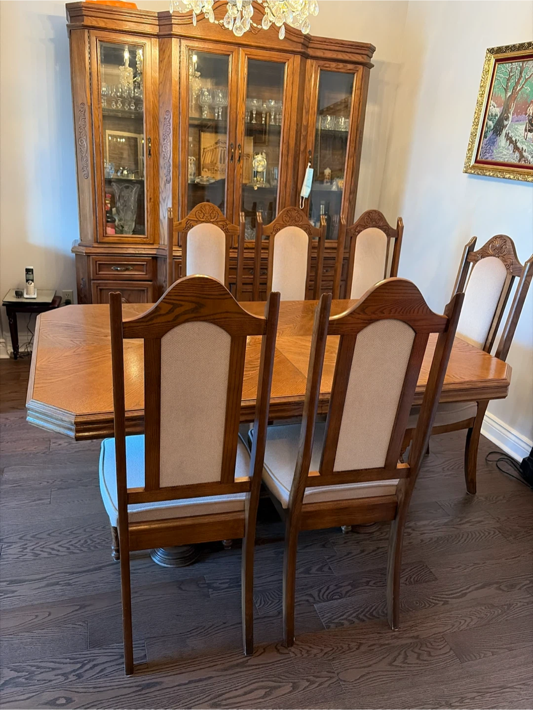 Oak Dining Table & 6 Chairs - photo 3