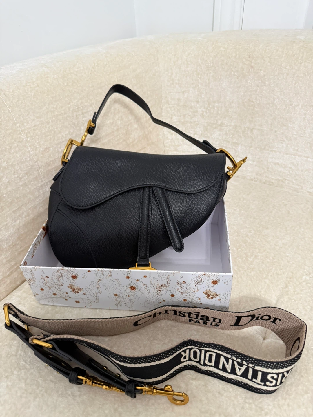 Luxury CDBlack Saddle Bag