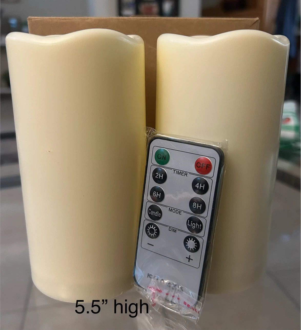 Flameless LED Candles with Remote (Set of 2)