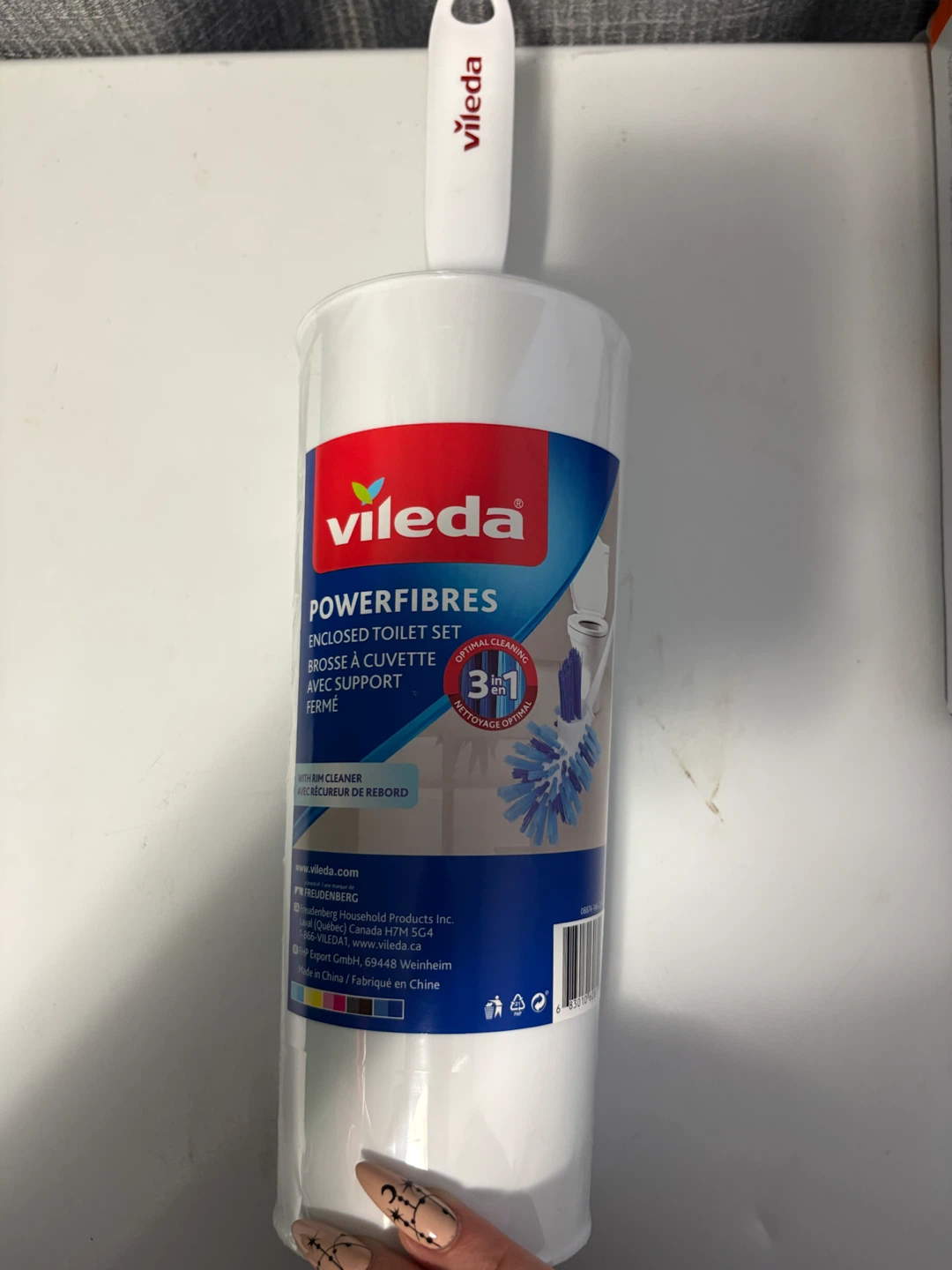 Vileda Powerfibres Enclosed Toilet Set