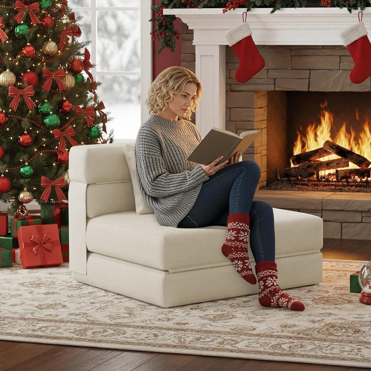 3-in-1 Foldable Chair Bed