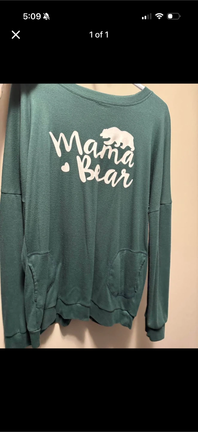 Mama Bear Green Sweatshirt