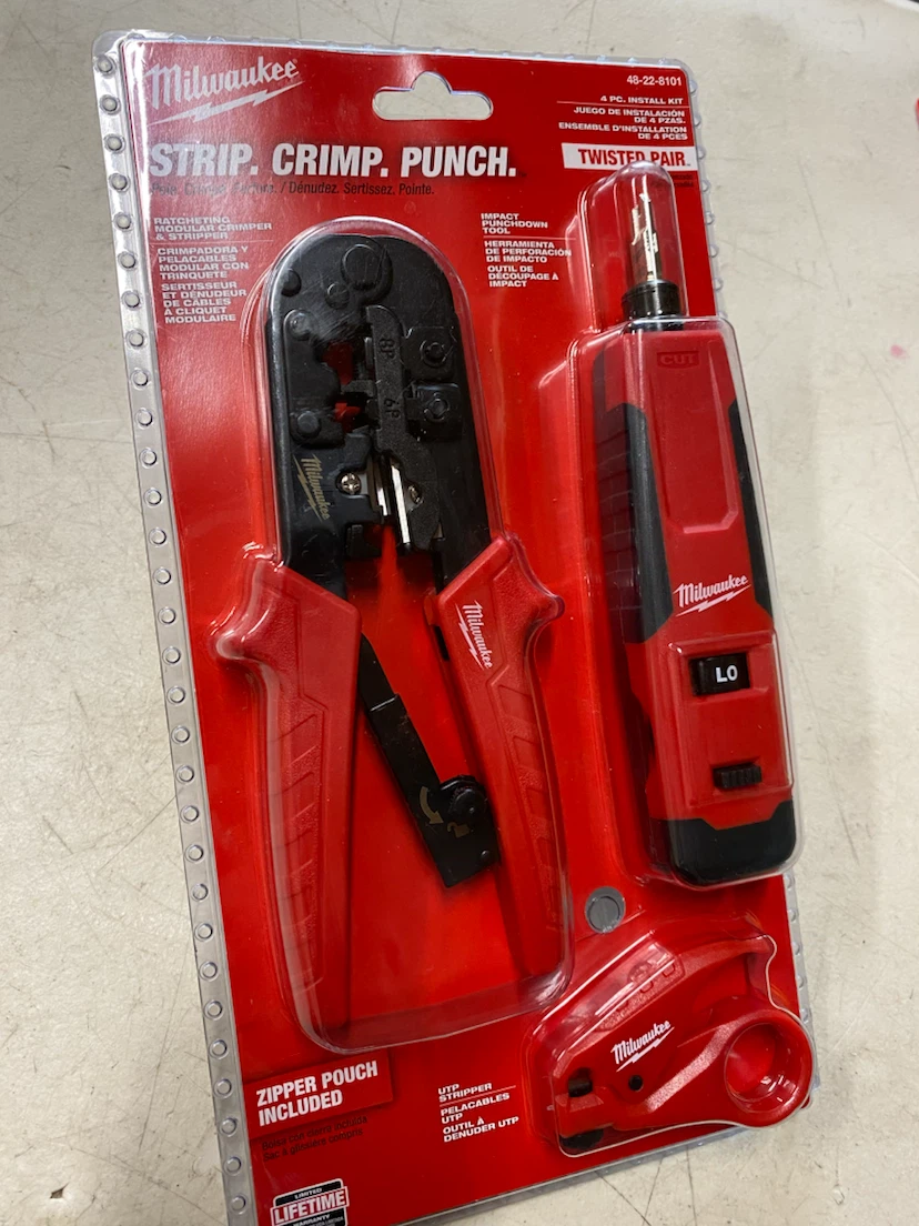 Milwaukee strip crimp punch set brand new