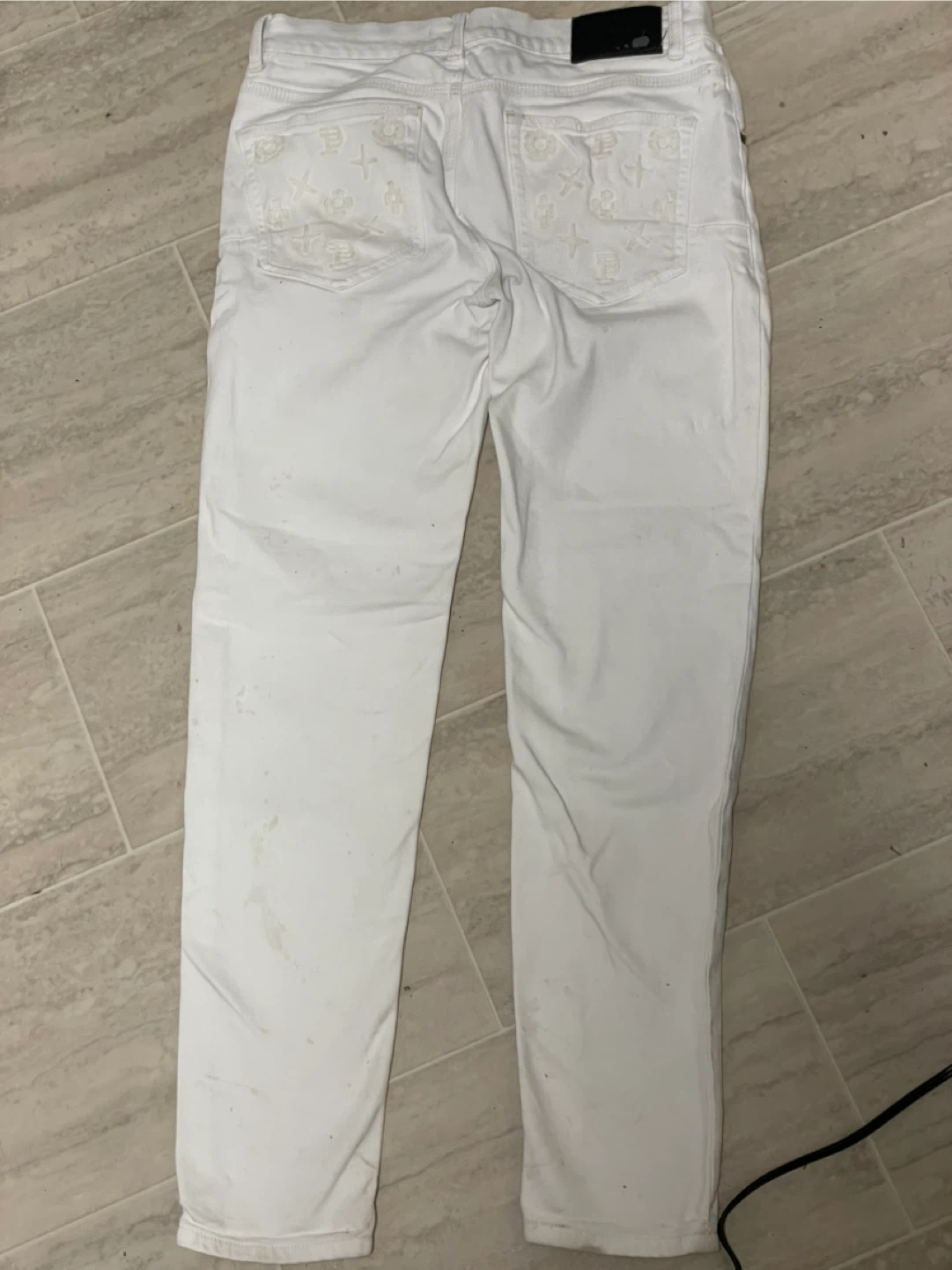 Purple Brand White Embroidered Jeans - photo 2
