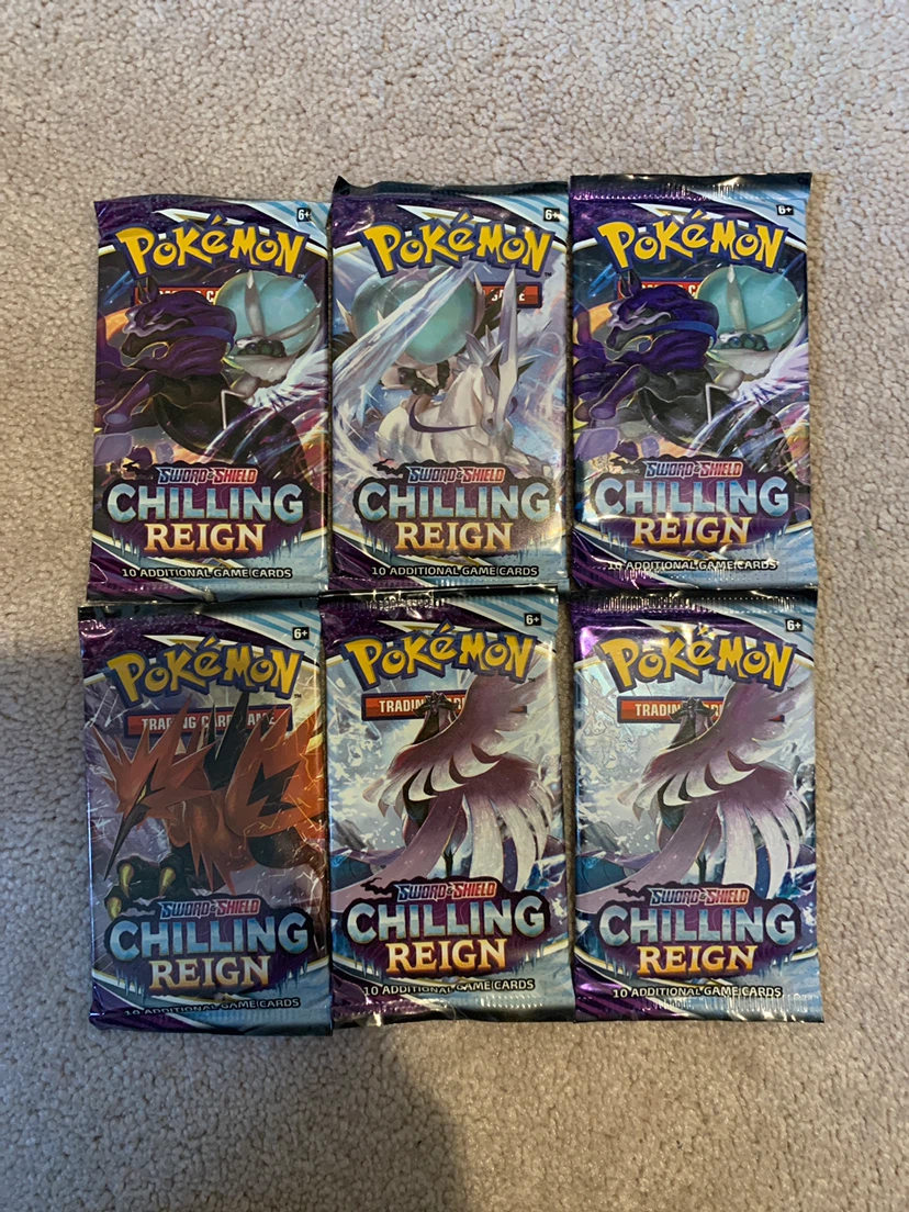 Pokemon Sword & Shield Chilling Reign Booster Packs (6)