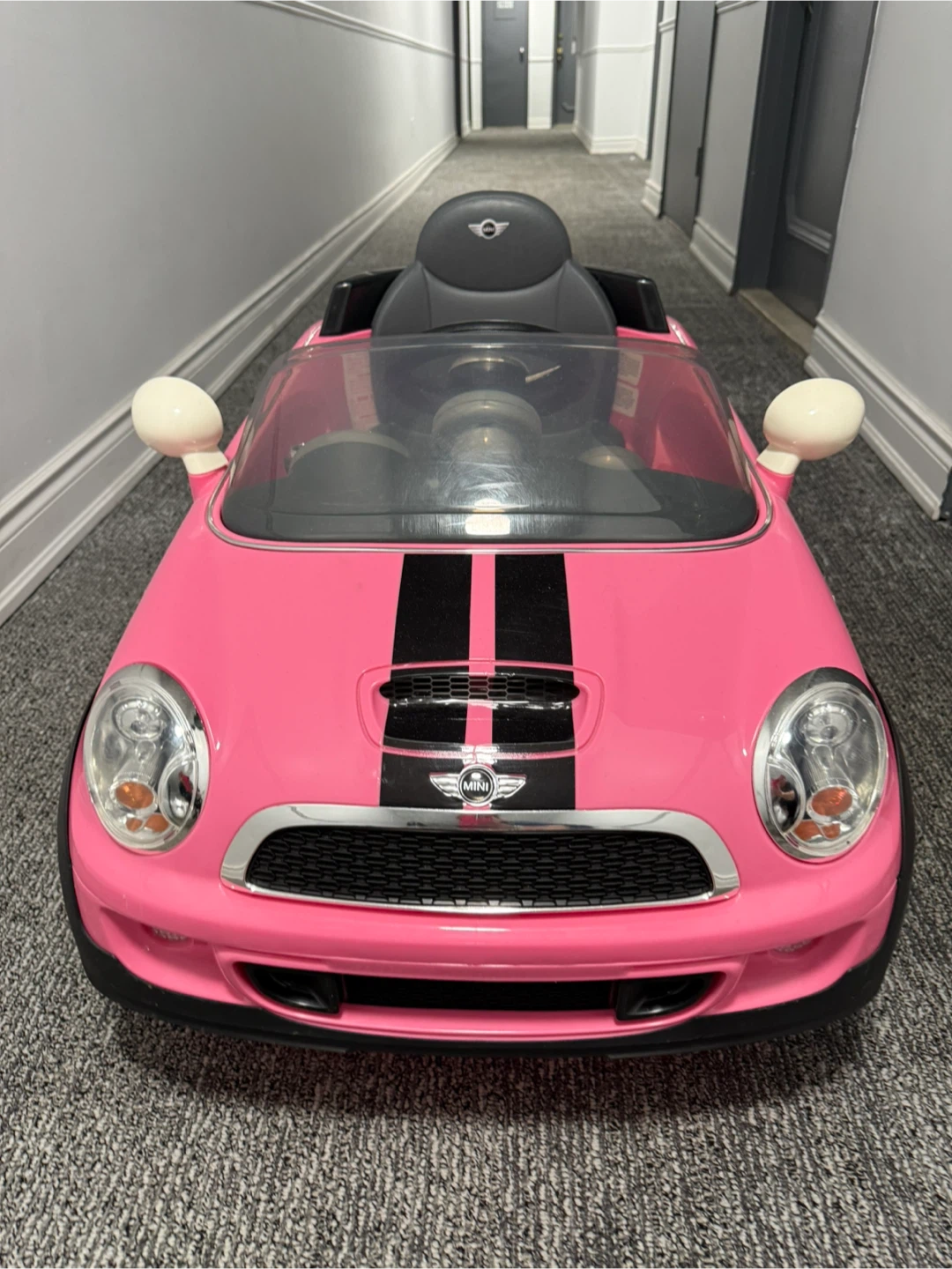 Pink Mini Cooper Ride-On Car for Kids