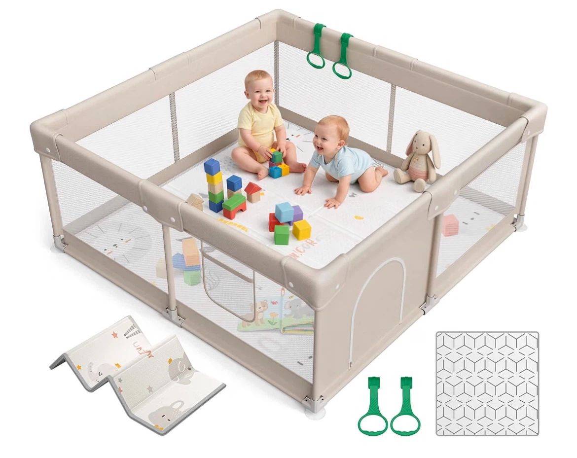 Playpen with playmat 47”x 47”