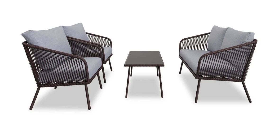 Outdoor Conversation Set - 2 Chairs, Loveseat & Coffee Table - photo 2