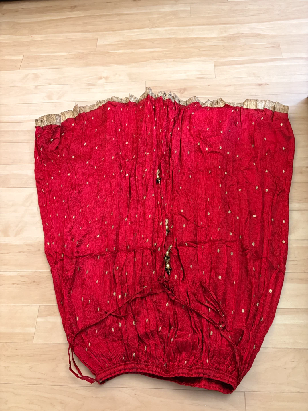 Red Skirt with Gold Accents