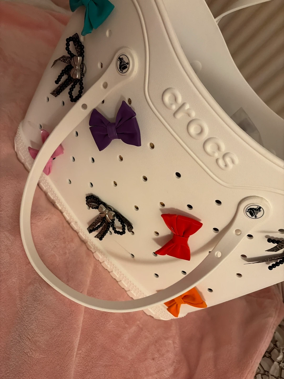 White Crocs Tote Bag with Charms - photo 2