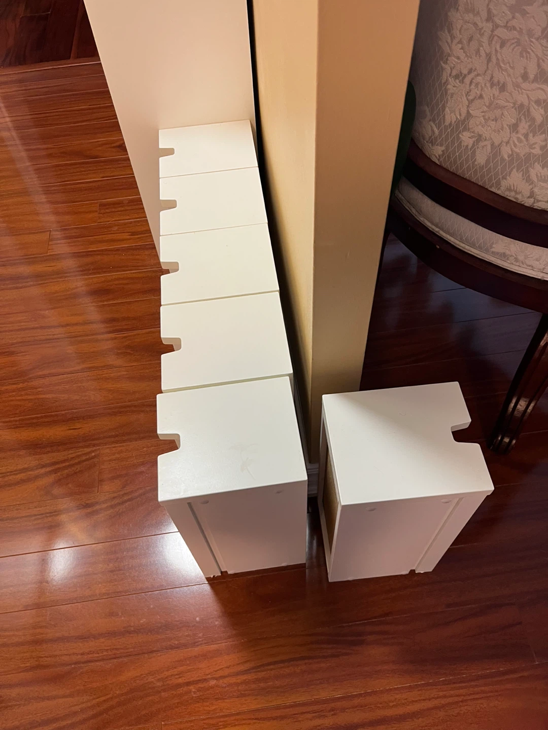 White IKEA Drop Leaf Dining Table with Drawers - photo 3